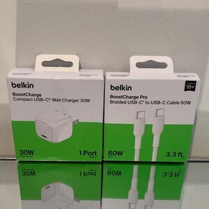 NWT Belkin BoostCharge Pro USB-C Charger and Cable Set